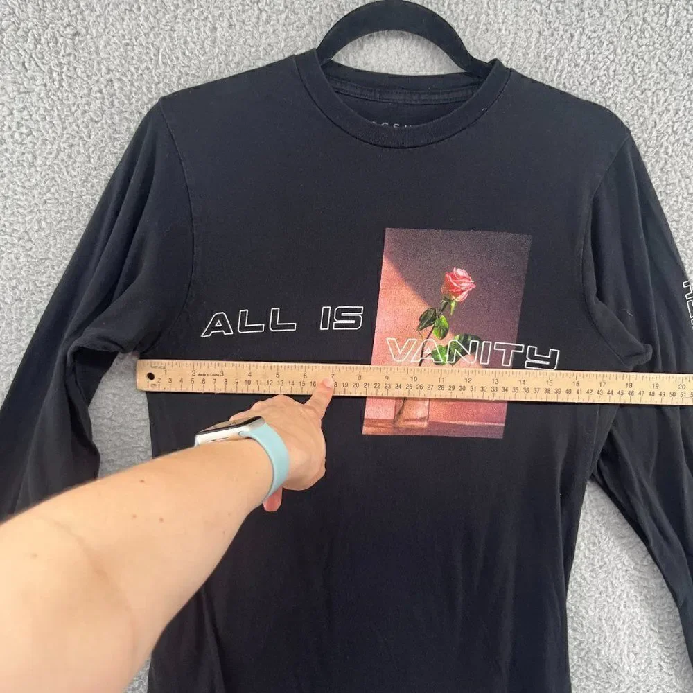 Pacsun All Is Vanity Long Sleeve T-Shirt Size Small